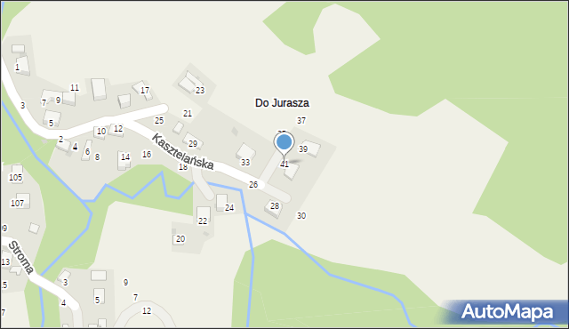 Świnna, Kasztelańska, 41, mapa Świnna