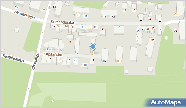 Świnoujście, Kapitańska, 8, mapa Świnoujście