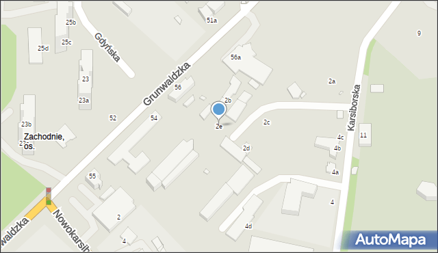 Świnoujście, Karsiborska, 2e, mapa Świnoujście