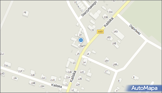 Syców, Kaliska, 25A, mapa Syców