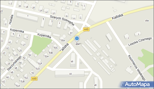 Syców, Kaliska, 46A, mapa Syców