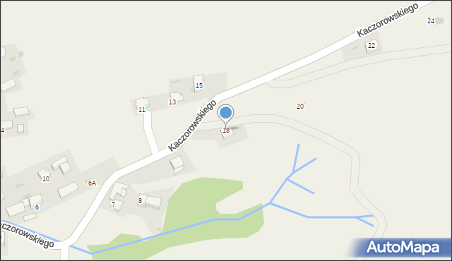 Szaflary, Kaczorowskiego Ryszarda, prezydenta, 18, mapa Szaflary