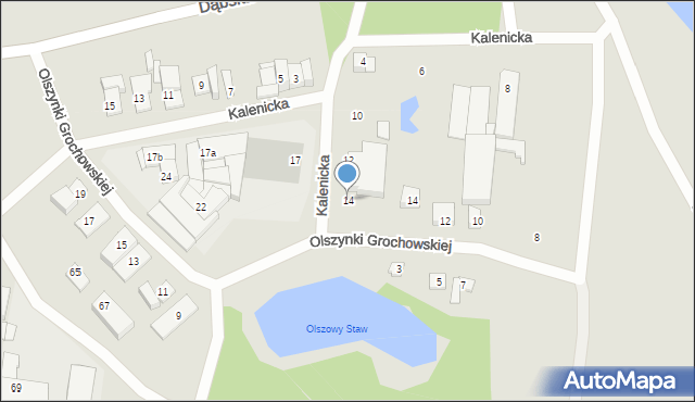 Szczecin, Kalenicka, 14, mapa Szczecina