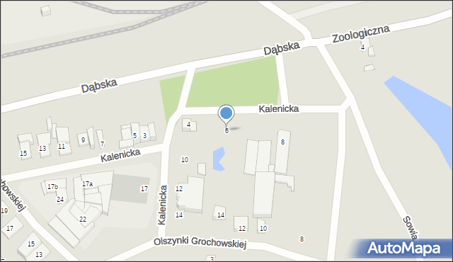 Szczecin, Kalenicka, 6, mapa Szczecina