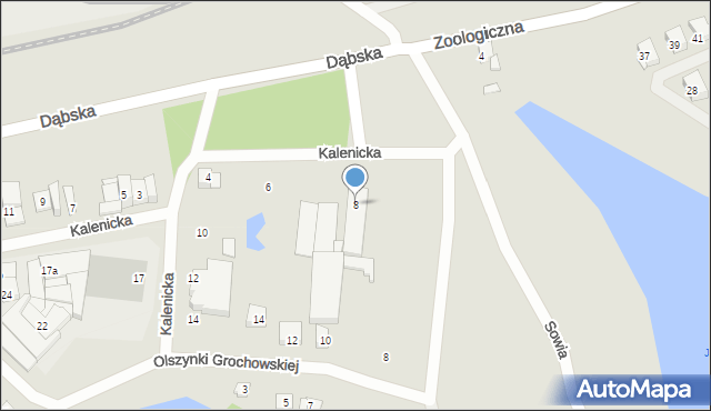Szczecin, Kalenicka, 8, mapa Szczecina