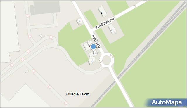 Szczecin, Kablowa, 7, mapa Szczecina