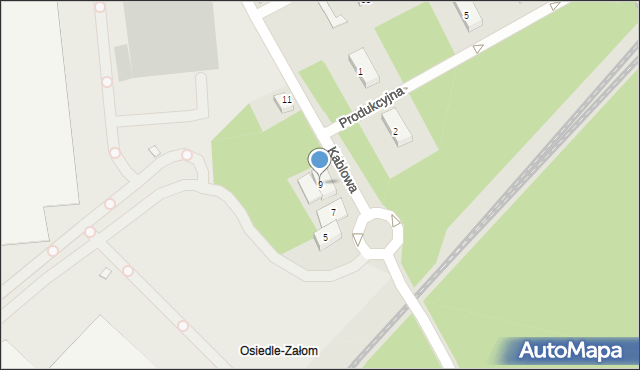 Szczecin, Kablowa, 9, mapa Szczecina