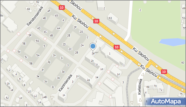 Szczecin, Kazimierska, 1a, mapa Szczecina