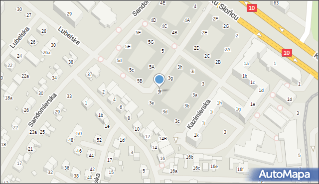 Szczecin, Kazimierska, 3f, mapa Szczecina