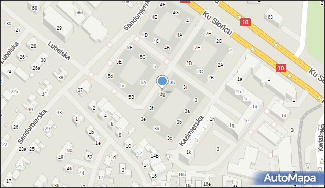 Szczecin, Kazimierska, 3g, mapa Szczecina