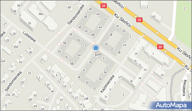 Szczecin, Kazimierska, 3h, mapa Szczecina