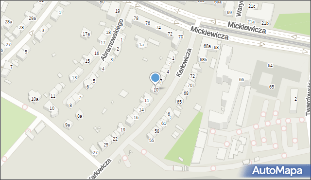 Szczecin, Karłowicza Mieczysława, 10, mapa Szczecina