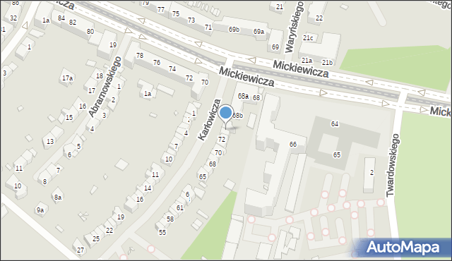 Szczecin, Karłowicza Mieczysława, 74, mapa Szczecina