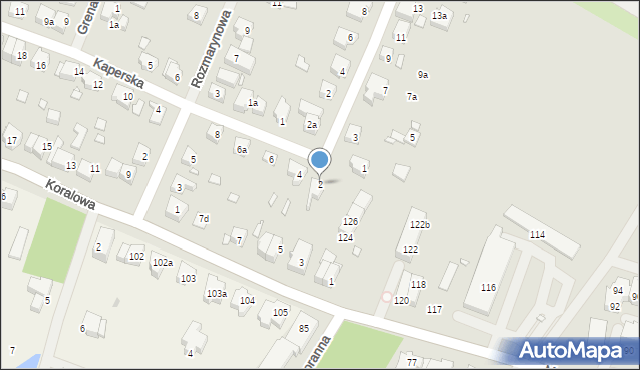 Szczecin, Kaperska, 2, mapa Szczecina