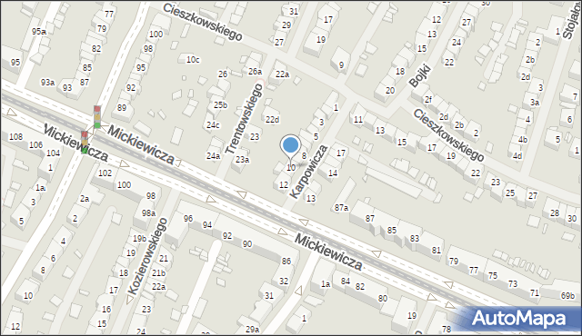 Szczecin, Karpowicza Stanisława, 10, mapa Szczecina