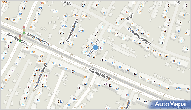 Szczecin, Karpowicza Stanisława, 13a, mapa Szczecina
