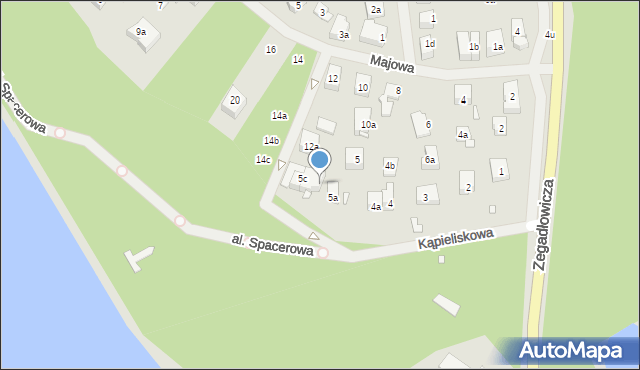 Szczecin, Kąpieliskowa, 5b, mapa Szczecina