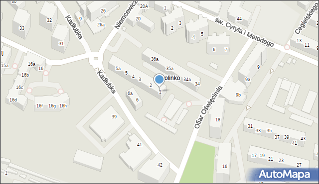 Szczecin, Kadłubka Wincentego, bp., 1, mapa Szczecina