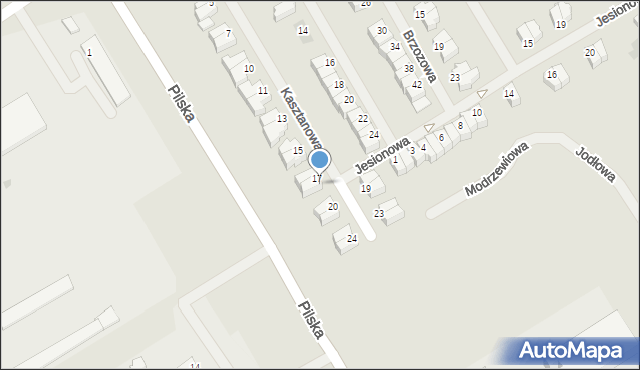 Szczecinek, Kasztanowa, 18, mapa Szczecinek