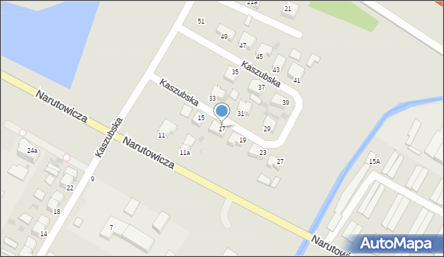 Szczecinek, Kaszubska, 17, mapa Szczecinek