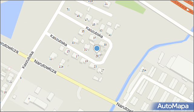 Szczecinek, Kaszubska, 29, mapa Szczecinek