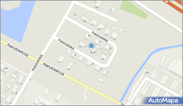 Szczecinek, Kaszubska, 31, mapa Szczecinek