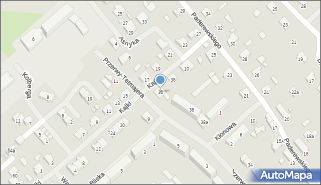 Szczytno, Kajki Michała, 36, mapa Szczytno