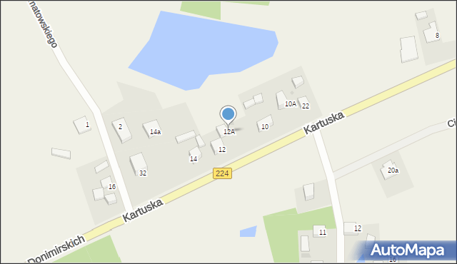 Szemud, Kartuska, 12A, mapa Szemud