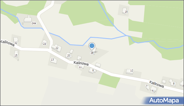 Targanice, Kalinowa, 18, mapa Targanice