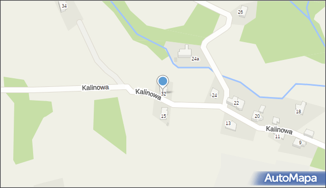 Targanice, Kalinowa, 32, mapa Targanice