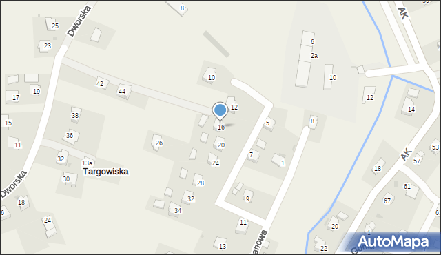 Targowiska, Kasztanowa, 16, mapa Targowiska