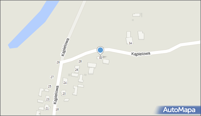 Tarnobrzeg, Kąpielowa, 32, mapa Tarnobrzegu