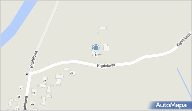 Tarnobrzeg, Kąpielowa, 34, mapa Tarnobrzegu