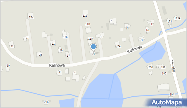 Tarnów, Kalinowa, 11, mapa Tarnów