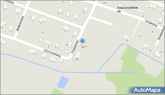 Tarnów, Karpacka, 36, mapa Tarnów