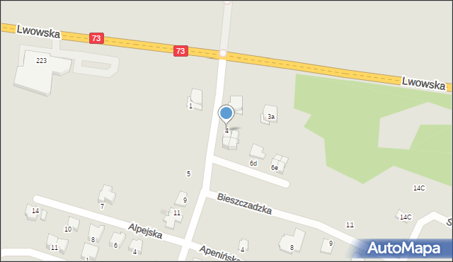 Tarnów, Karpacka, 4, mapa Tarnów