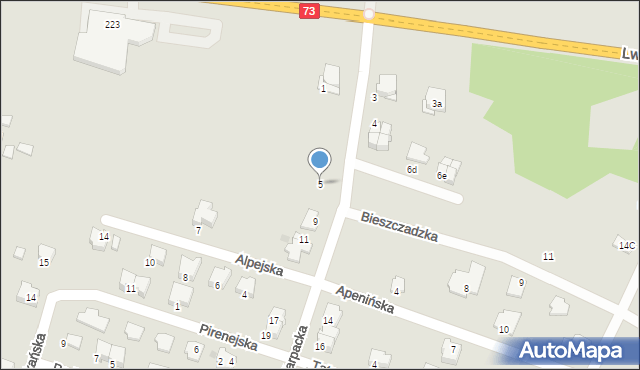 Tarnów, Karpacka, 5, mapa Tarnów