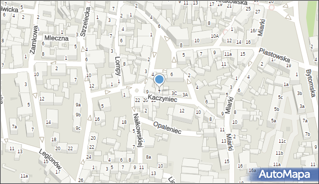 Tarnowskie Góry, Kaczyniec, 7, mapa Tarnowskie Góry