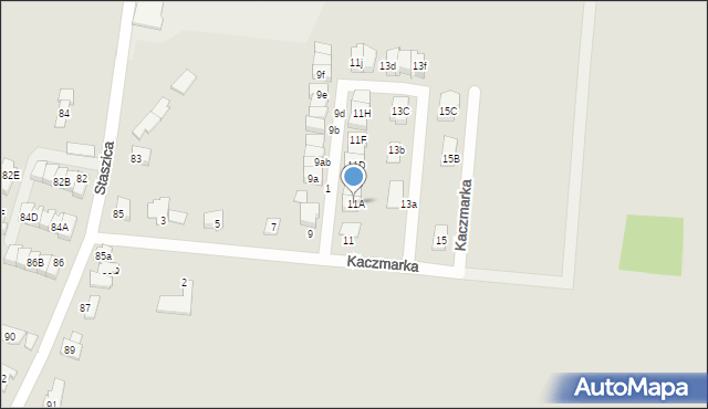 Tarnowskie Góry, Kaczmarka Augustyna, 11A, mapa Tarnowskie Góry