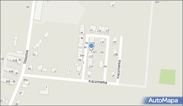 Tarnowskie Góry, Kaczmarka Augustyna, 11E, mapa Tarnowskie Góry