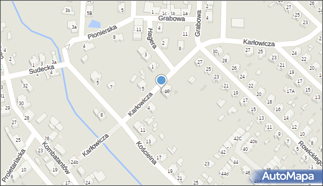 Tarnowskie Góry, Karłowicza Mieczysława, 6, mapa Tarnowskie Góry