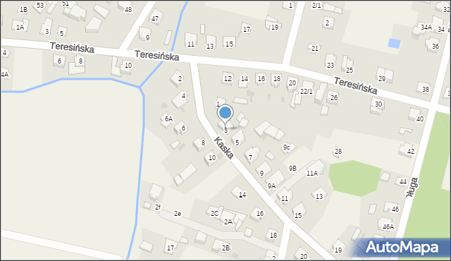 Teresin, Kaska, 3, mapa Teresin