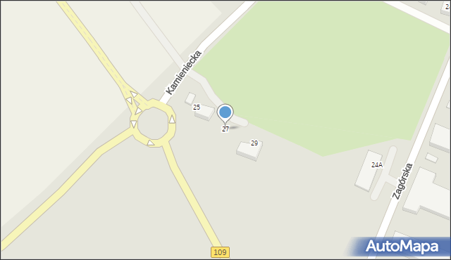 Trzebiatów, Kamieniecka, 27, mapa Trzebiatów