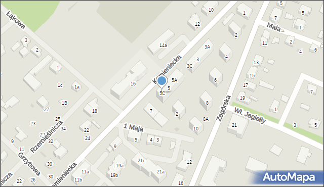 Trzebiatów, Kamieniecka, 5C, mapa Trzebiatów