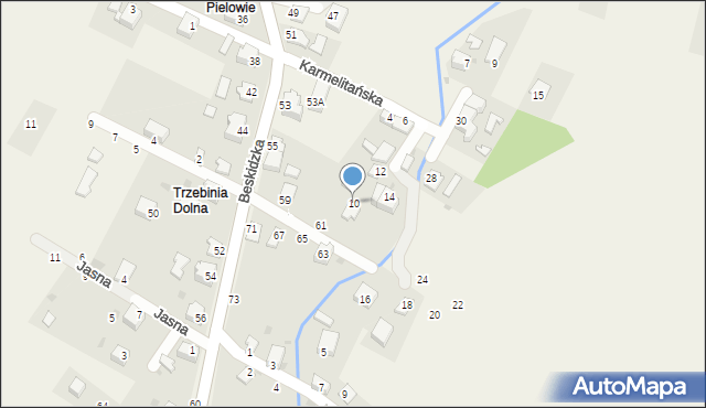 Trzebinia, Karmelitańska, 10, mapa Trzebinia