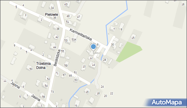 Trzebinia, Karmelitańska, 8, mapa Trzebinia