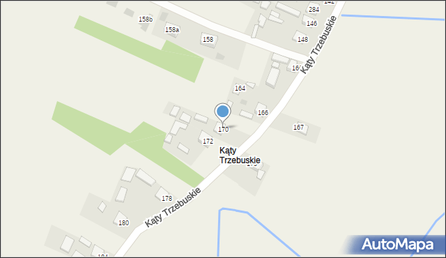 Trzebuska, Kąty Trzebuskie, 170, mapa Trzebuska