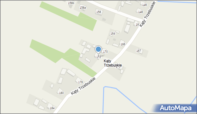 Trzebuska, Kąty Trzebuskie, 172, mapa Trzebuska