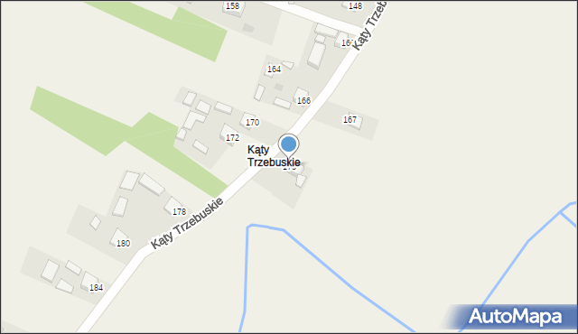 Trzebuska, Kąty Trzebuskie, 173, mapa Trzebuska