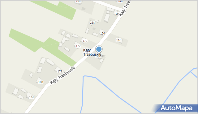 Trzebuska, Kąty Trzebuskie, 278A, mapa Trzebuska